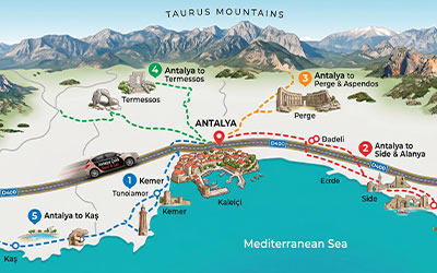 Antalya'yı Araçla Keşfetmek: 5 Muhteşem Sürüş Rotası
